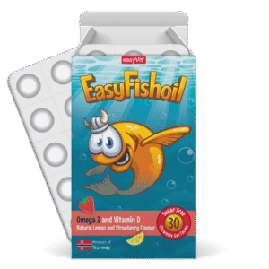 EasyFishoil بنكهة الفراولة والليمون